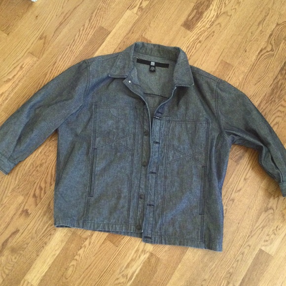 Marithe + Francois Girbaud - Vintage 90s Black /Gray denim Jacket. Size XXL - Picture 3 of 15